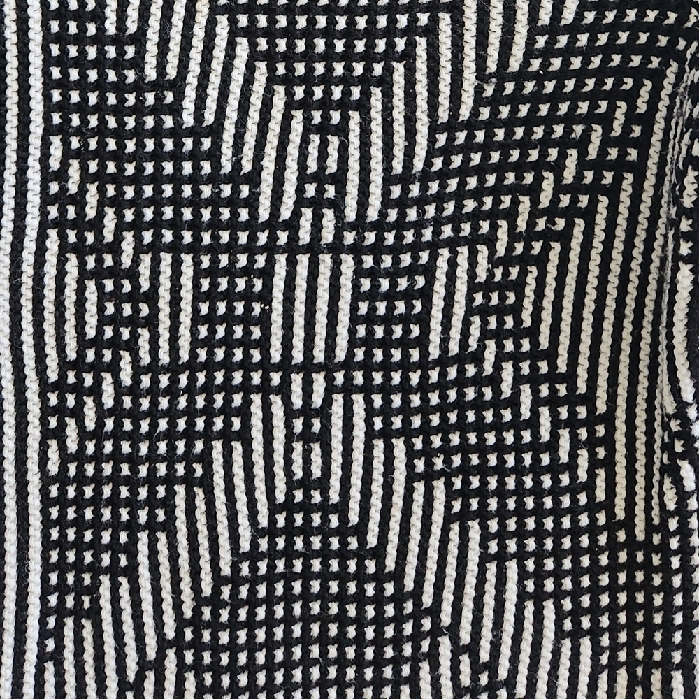 Pendleton Patterned Black-White Open Front Cardig… - image 3